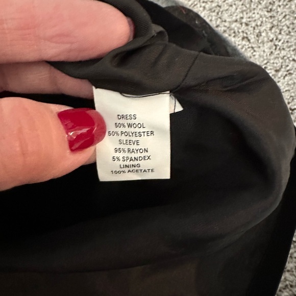 PHOEBE COUTURE Size 4 XS S Gray Wool Blend Shift Dress Flowers - Picture 9 of 13